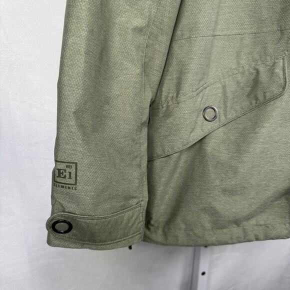 REI Elements Long Sleeve Hooded Rain Winter Coat Green Ladies Size Small - Picture 4 of 11